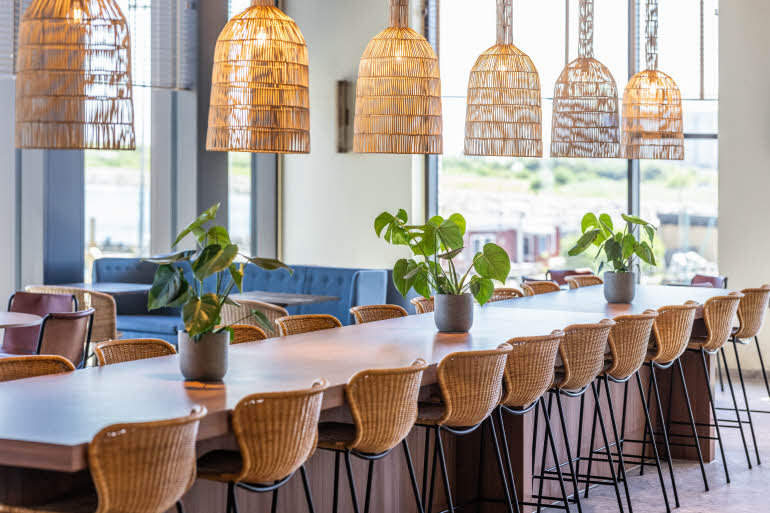 ravintola seating valoisa scandic cph strandpark hotellit kööpenhamina kastrup-lentoasema tanska