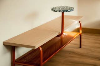 bench in guest room at scandic go st eriksgatan in stockholm