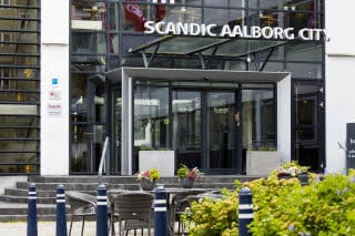 Facade entrance Scandic Aalborg City
