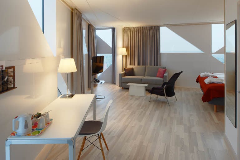 Overview room Family Four at Scandic Victoria Tower in Stockholm
