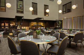 Breakfast restaurant at scandic solsiden in trondheim norway