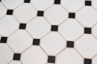 Pattern on the bathroom floor