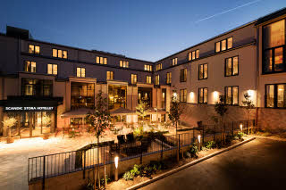 Entrance of Scandic Stora Hotellet in Nykoping Sweden