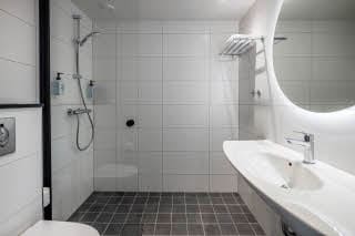 bathroom at scandic sluseholmen in copenhagen
