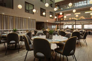 Breakfast restaurant at scandic solsiden in trondheim norway
