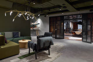 Lobby lounge area Downtown Camper by Scandic